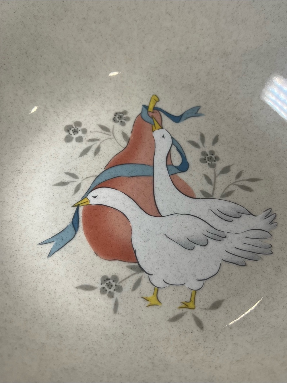 International Tableworks Marmalade Vintage Goose 9" Serving Bowl 90s Cottagecore - Picture 2 of 5